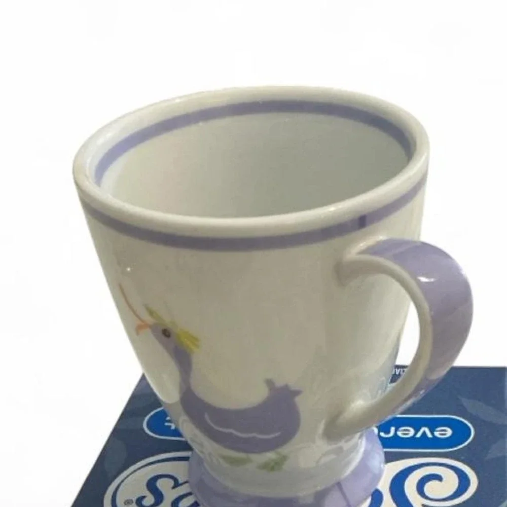 Starbucks Coffee Mug 2007 Spring‎ Purple Duck Quack Quack 7oz Whimsical